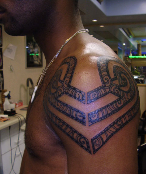 Tribal Hawaiian Tattoo | Style Tribal Chest Tattoo