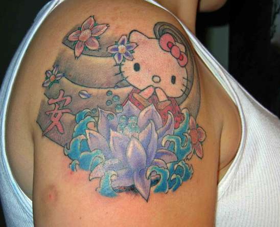 hello kitty tattoos designs. Flower Tattoo Designs