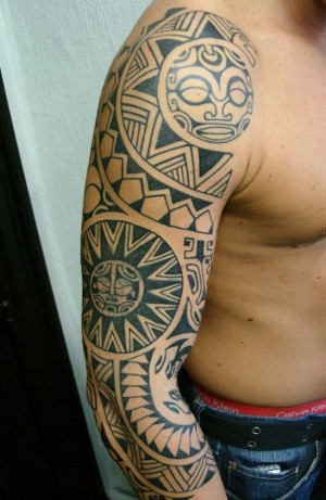 Maori Arm Tattoos. Basically these painful tattoos was a sign of status, Unique Tattoo Flash - Polynesian Arm Tattoos