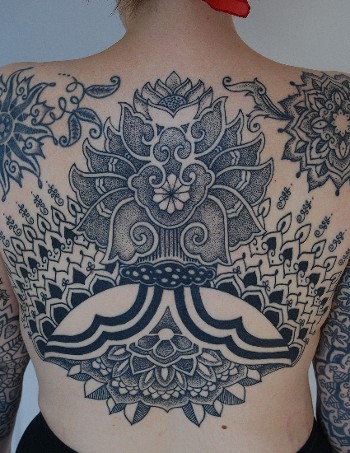 Cool Tattoo Design and Art in Back and Front Body