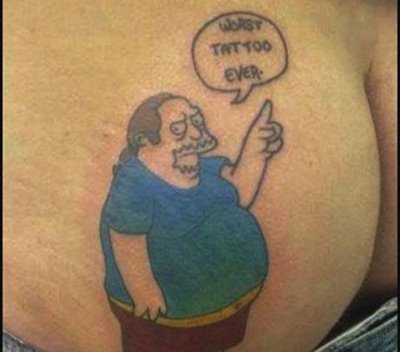 Tattoos gone wrong: way Simpson-wrong. yes, worst tattoo ever, 