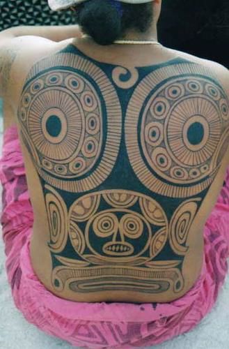 Polynesian tattoo with Tonga influence. Nice backpiece.