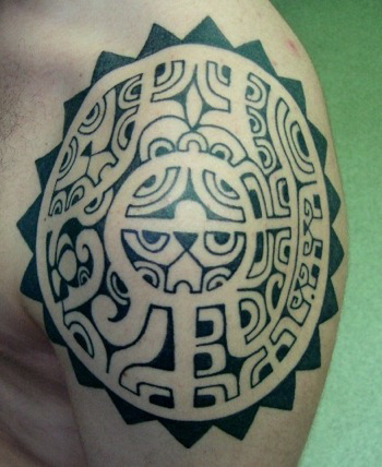 polinesian tattoo. Polynesian influenced